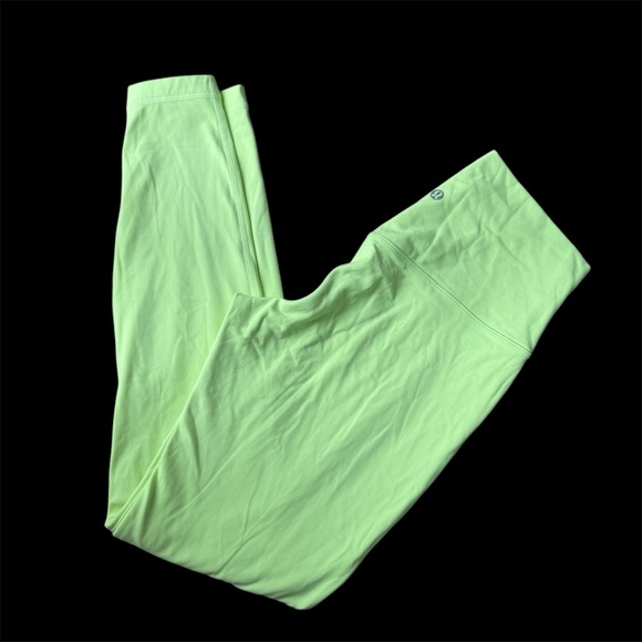 Lululemon Align High Rise Waist Neon Yellow Sport Full Length Leggings Size 8 - Picture 7 of 8